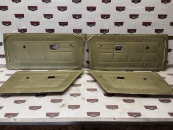 1969 Dodge Dart 4 Door OEM Front & Rear Door Trim Panels Green (Damaged)