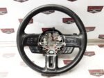 2015-2019 Ford Mustang GT OEM Steering Wheel Assembly Auto Black Leather w/ Controls JR33-C699D90-BB (Missing Paddle)